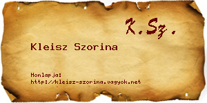 Kleisz Szorina névjegykártya